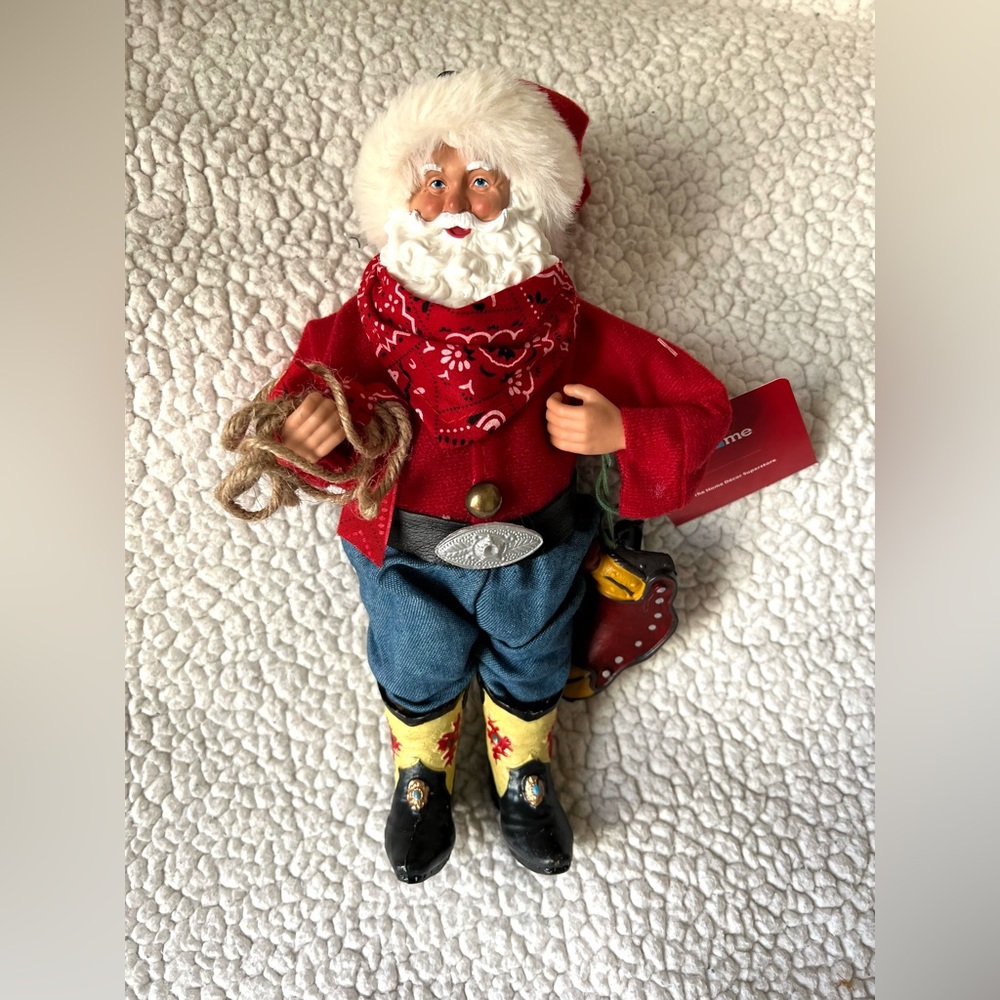 NWT 10.5 inch Cowboy Santa Clause
